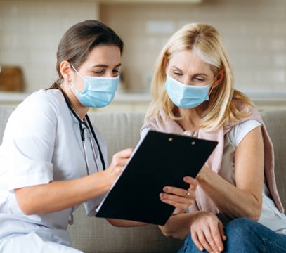 Endocrinologist reviewing blood sugar findings